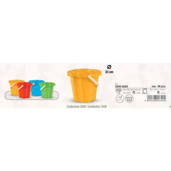 Balde praia simples redondo 23*20cm 0390