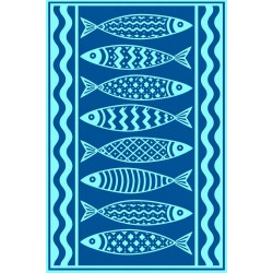 Toalha de praia mediterrânio 100*170cm 1059