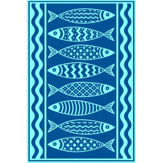 Toalha de praia mediterrânio 100*170cm 1059