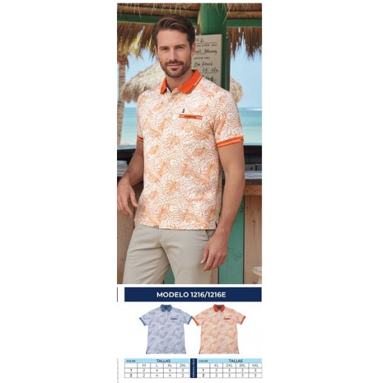 Polos homem  alg. 2 cores M-XXL 1216