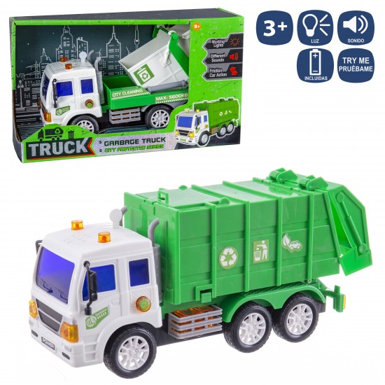 Camião do lixo c/ sons e luzes 28X17 CM - 130323