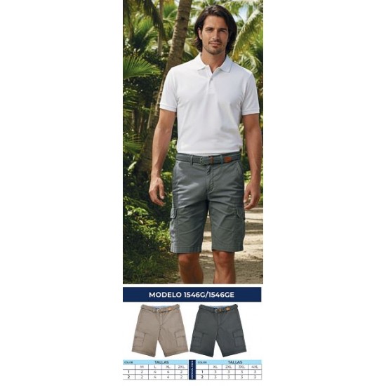 Bermudas homem algodão 2 cores M-XXL 1546GB
