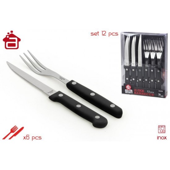 Conjunto 12 peças faca e garfo 17391