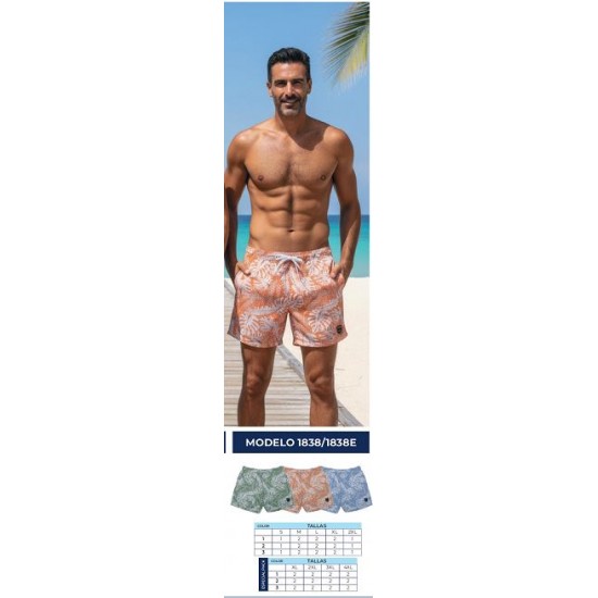 Calção de banho 3 cores S-XXL NISKO 1838C