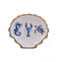 Peça madeira ostra 15*17*3cm 242221C