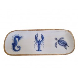 Peça madeira fauna marinha travessa 45,5*15*2,5 - 25A0211C