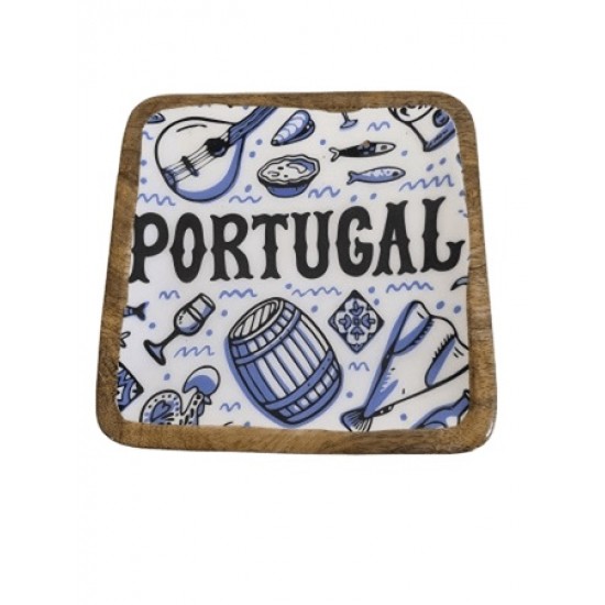 Peça em madeira taça prato 20*20cm cl2907