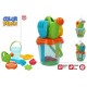 Balde praia c\acessorios d18cm 43503