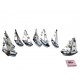 Barcos madeira c\velas 11cm 465002 