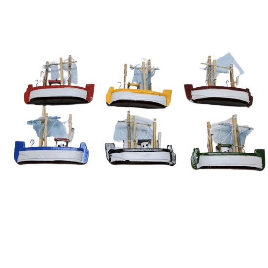 Imanes barco madeira 8cm sortidos 465501