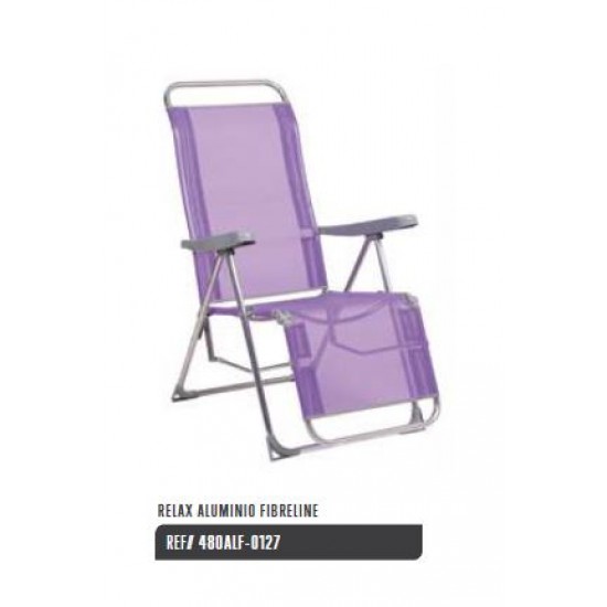 Cadeira alta relaxe alumínio 102x65x13 cm c\posições 480ALF 
