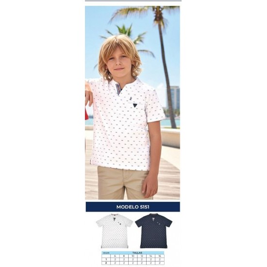 T-shirt criança 2 cores da NISKO 6-16 anos 5151T