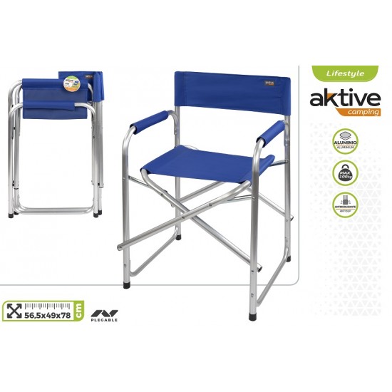Cadeira em alumínio realizador 56.5*49*71cm 52871