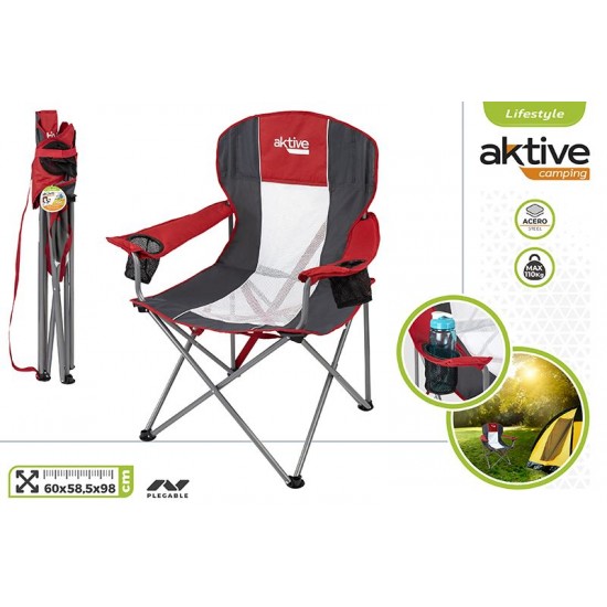 Cadeira alta campismo em ferro 60*58.5*98cm 52880
