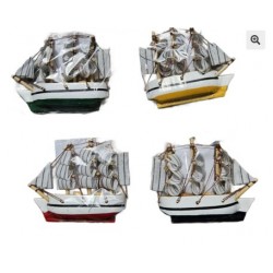 Imanes barco madeira 10*8cm sortidos 552105