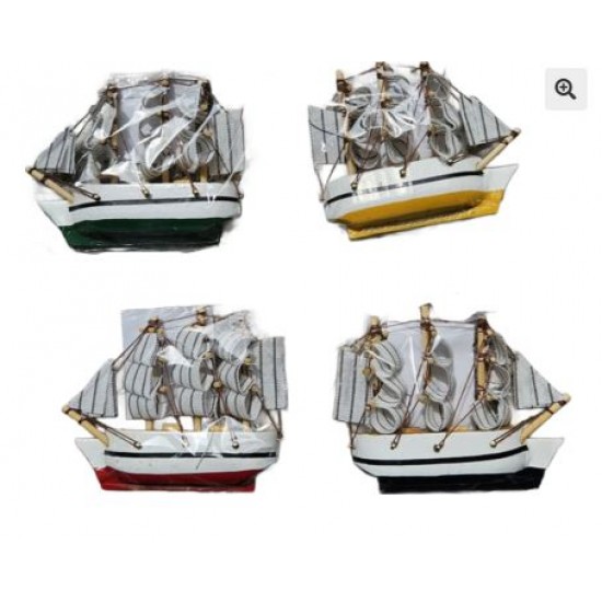 Imanes barco madeira 10*8cm sortidos 552105