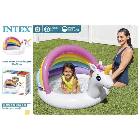 Piscina infantil unicórnio +3 anos 102.*127*69cm  57113