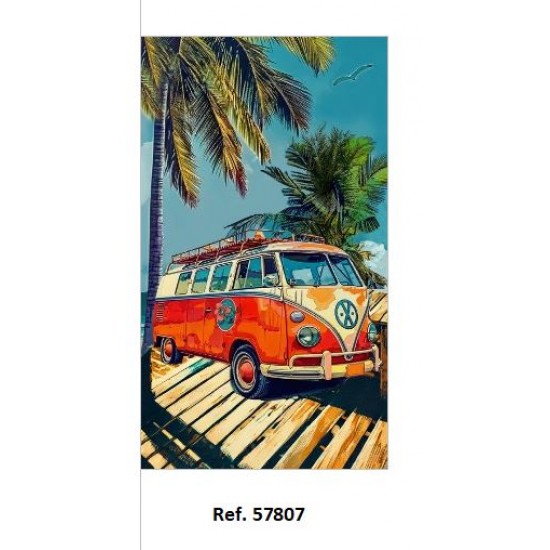 Toalha praia microfibra red hippie 90*170cm 57807