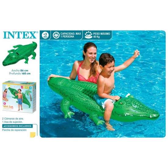 Crocodilo insuflável intex 168*86 cm 58546