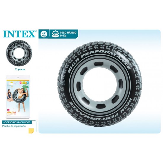 Boia pneu insuflável intex 91cm 59252 - apenas 3 und