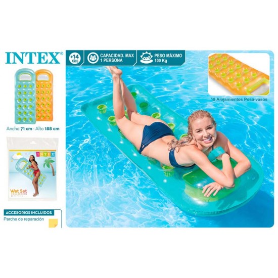 Colchão insuflável c\copos intex 188*71 cm 59895 
