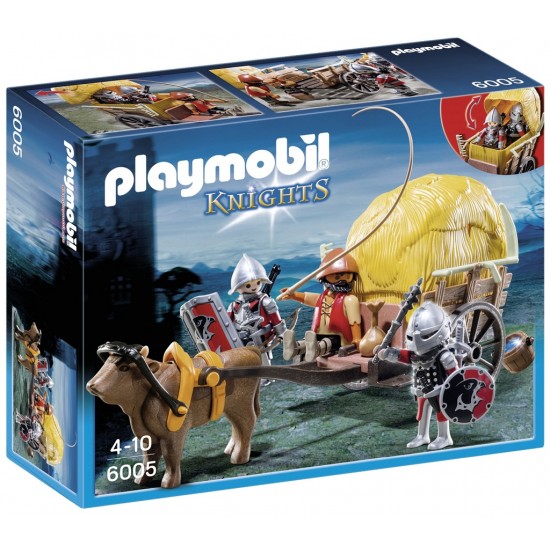 Playmobil med. cavaleiros falcão c/carroça 6005