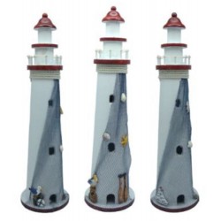 Farol em madeira vermelho 60cm 605018