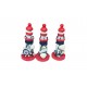 Farol em madeira vermelho 13×5cm 656003