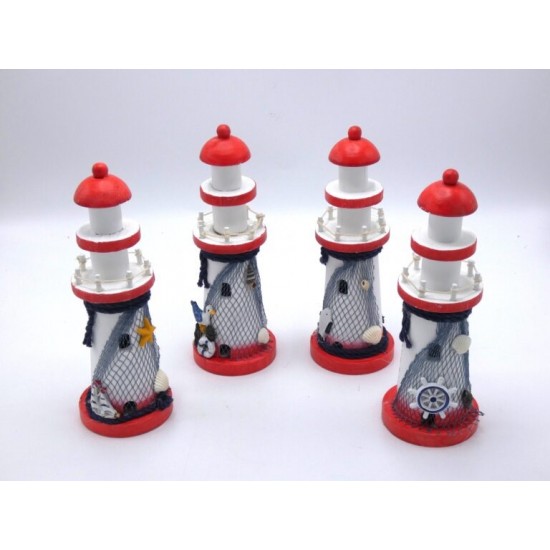 Farol em madeira vermelho 20×8,5cm 656010