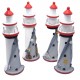 Farol em madeira vermelho 17*50cm 656034