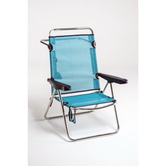 Cadeira areia alta alumínio faz cama 88*35*67 671ALF