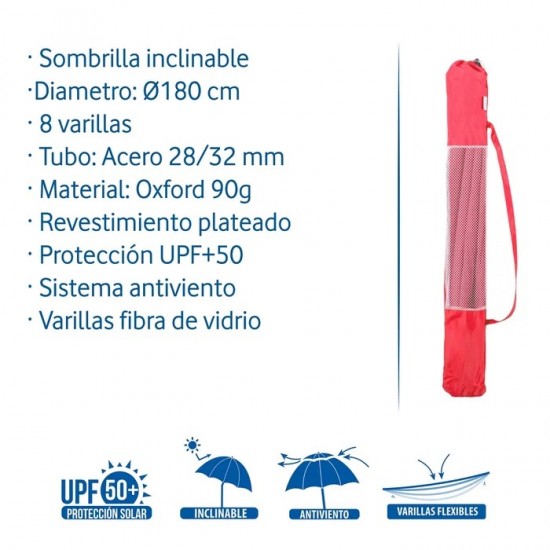 Chapéu sol 180cm ferro 28/32mm c\respirador 702945