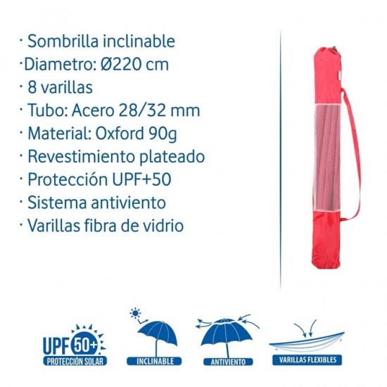 Chapéu sol 220cm em ferro 28/32cm c\ respirador 702947