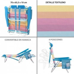 Cadeira baixa alumínio 61*47*80cm posições 703759