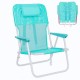 Cadeira areia ferro fixa c\almofada mochila 55*38*64cm 703913