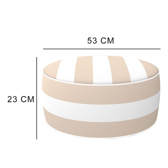 Puf insuflável em bege d53*23cm 79038