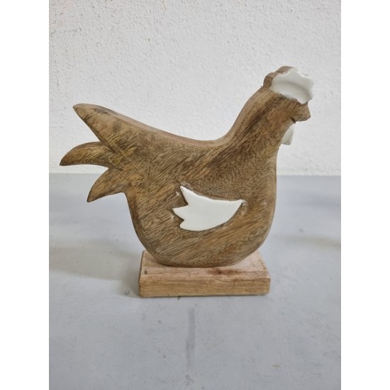 Peça em madeira galo 21*20*2cm CL890