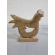 Peça em madeira galo 21*20*2cm CL890