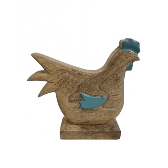 Peça em madeira galo 21*20*2cm CL890