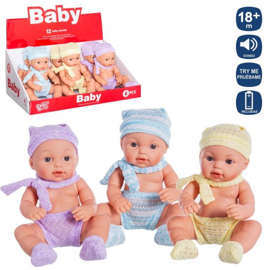 Boneca sortido c/ som 30cm - 96932 - Apenas 1 und em amarelo