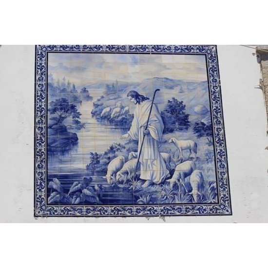 Trabalhos em azulejo e pintura Portuguesa manualmente