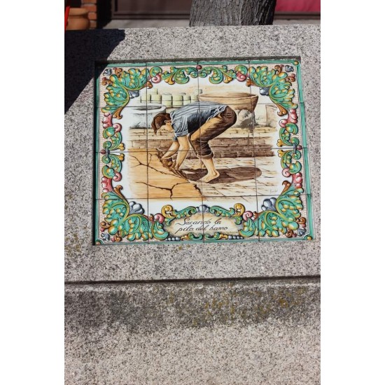Trabalhos em azulejo e pintura Portuguesa manualmente