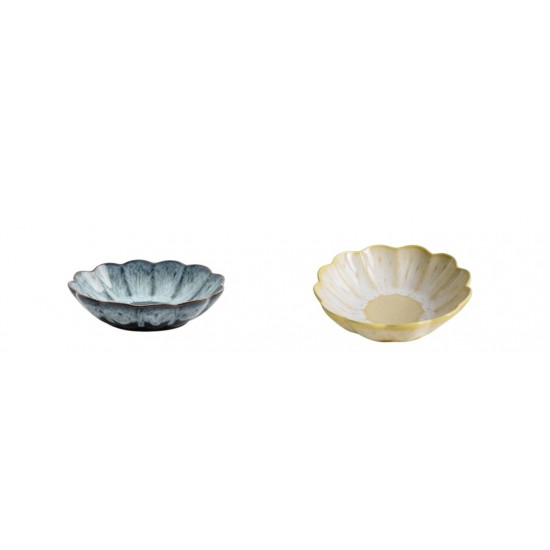Cor Pastel - Taça oval gomos peq. loiça sort. 18*16.5*4.5cm - AS7101-18