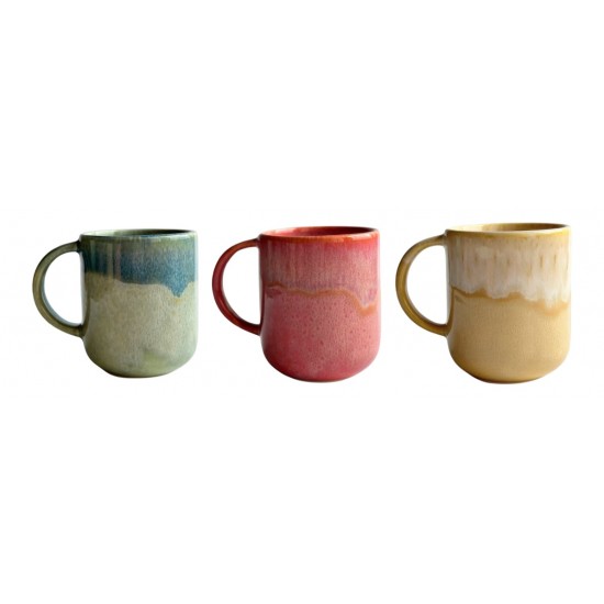 Cor Pastel - Caneca direita loiça sort. 9*9*10cm - AS501-9