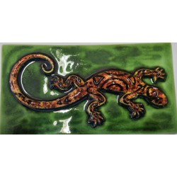 Azulejo com relevo 20*11cm lagartixas