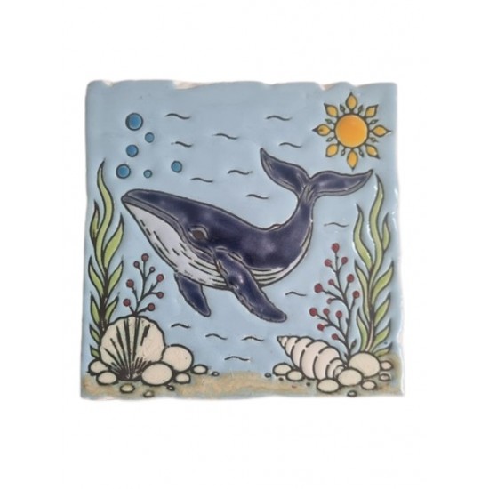 Azulejo com relevo 14,5*14,5cm azulpor 