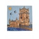 Azulejo com relevo 14,5*14,5cm azulpor 