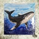 Azulejo com relevo 15*15cm baleia 