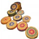 Base de tachos em louça relevo colorido d18cm brr
