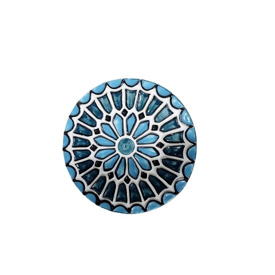 Base de tachos em louça relevo colorido d18cm brr